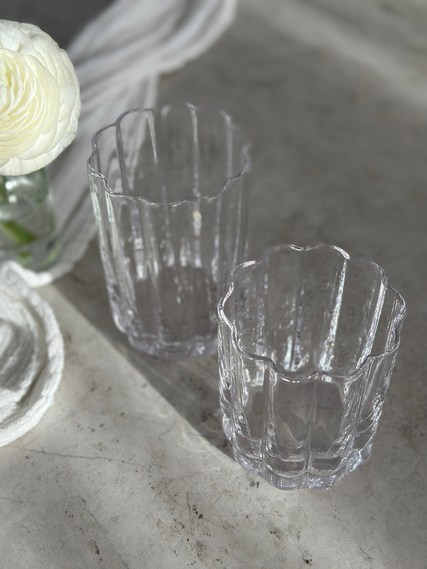 Trinkglas "Flower" groß 2'er Set 300ml