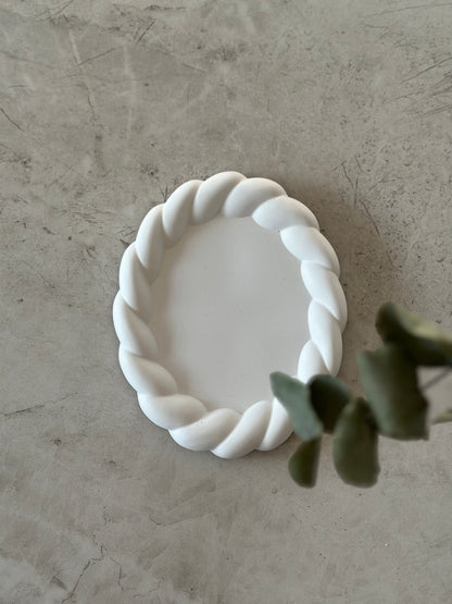 geflochtenes oval Deko Tablett